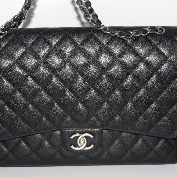Chanel Caviar Quilted Maxi Double Flap Black - Picture 10 of 16